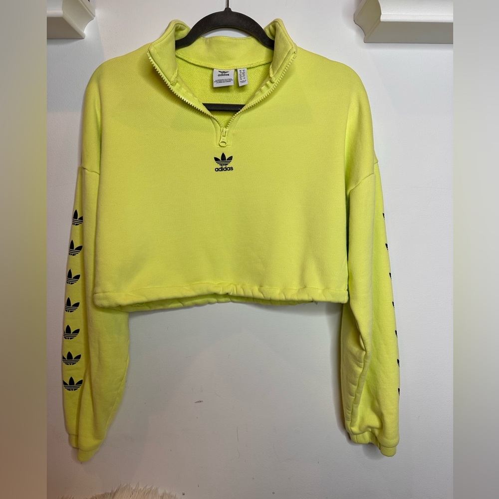 Adidas Quarter Zip Crop Sweater - Picture 3 of 8
